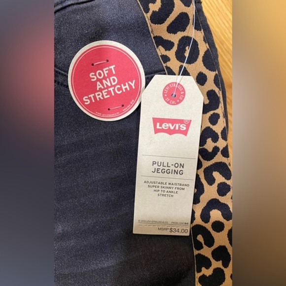 NWT Levi’s Pull-On Jeggings Leopard Stripe 14Y - Picture 6 of 9